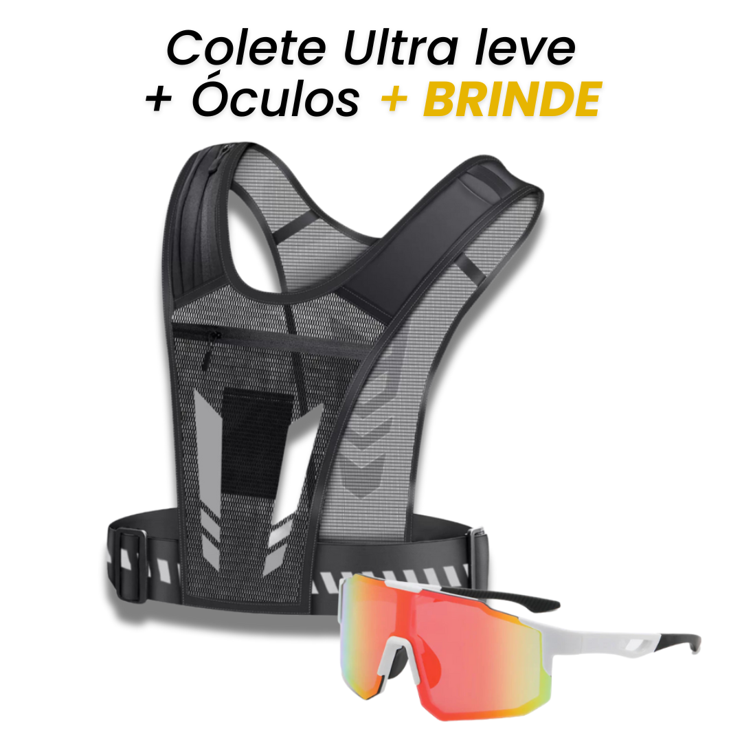 Colete Ultraleve + Óculos Esportivo UV