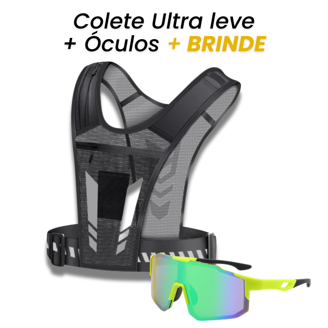 Colete Ultraleve + Óculos Esportivo UV