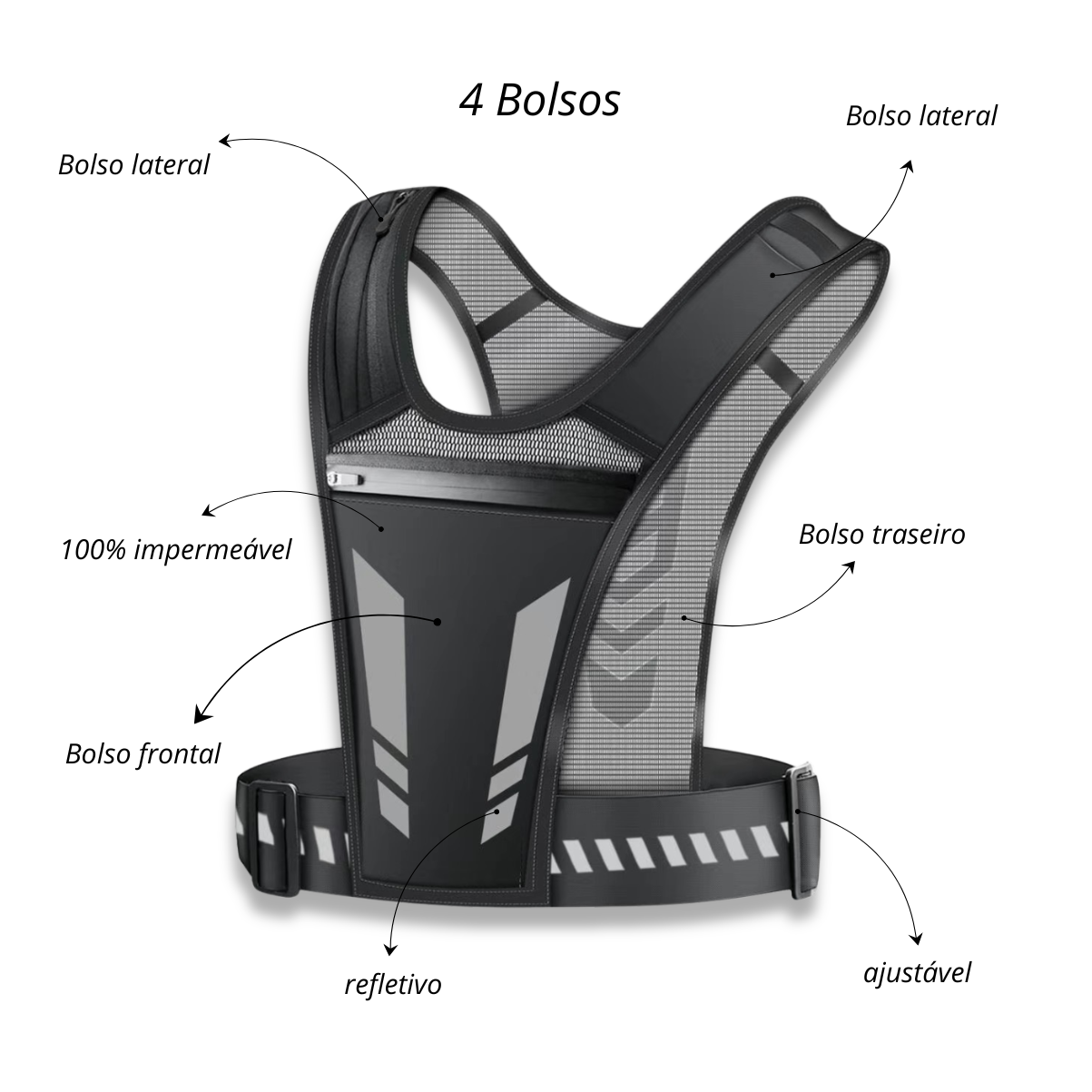 Colete Ultraleve + Óculos Esportivo UV