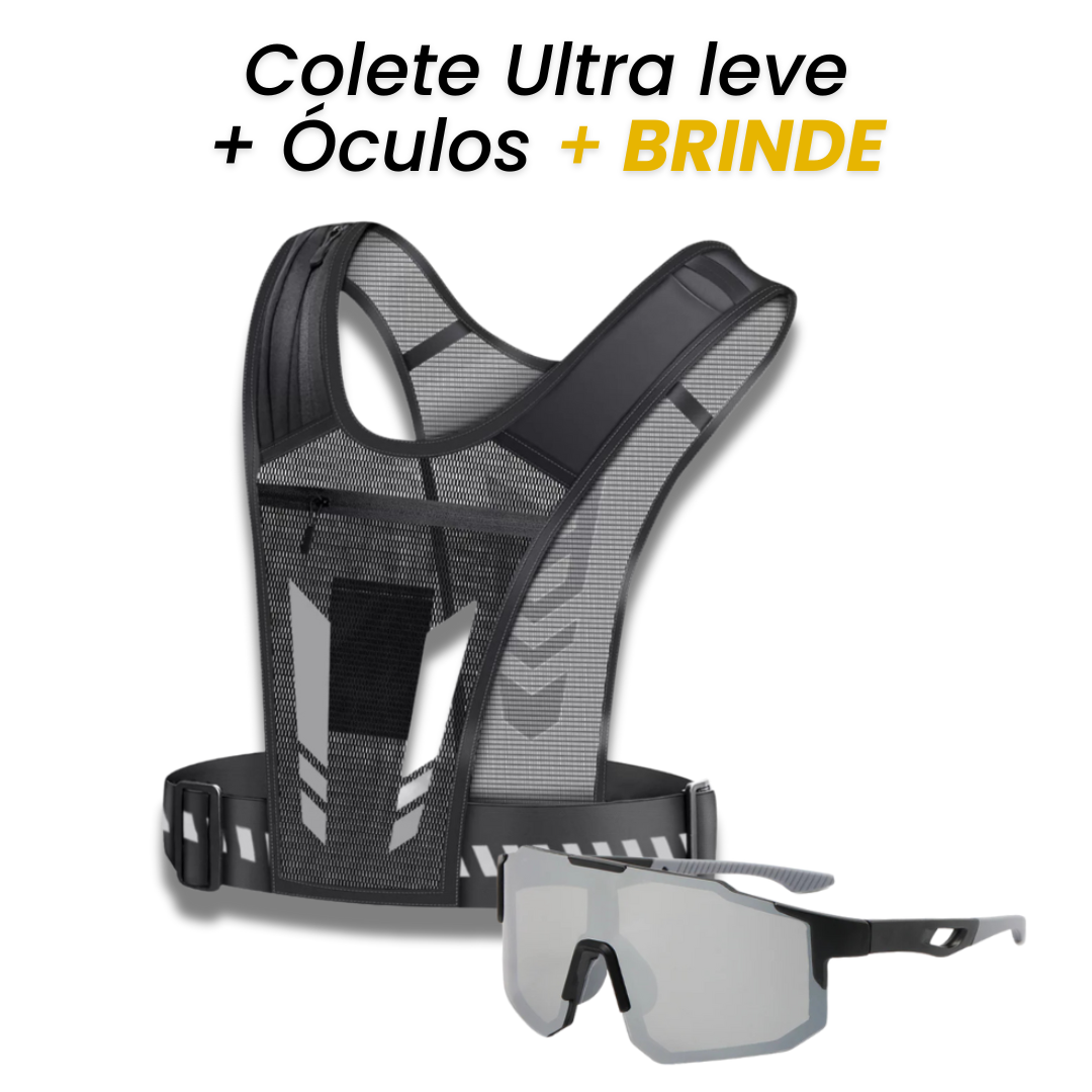 Colete Ultraleve + Óculos Esportivo UV