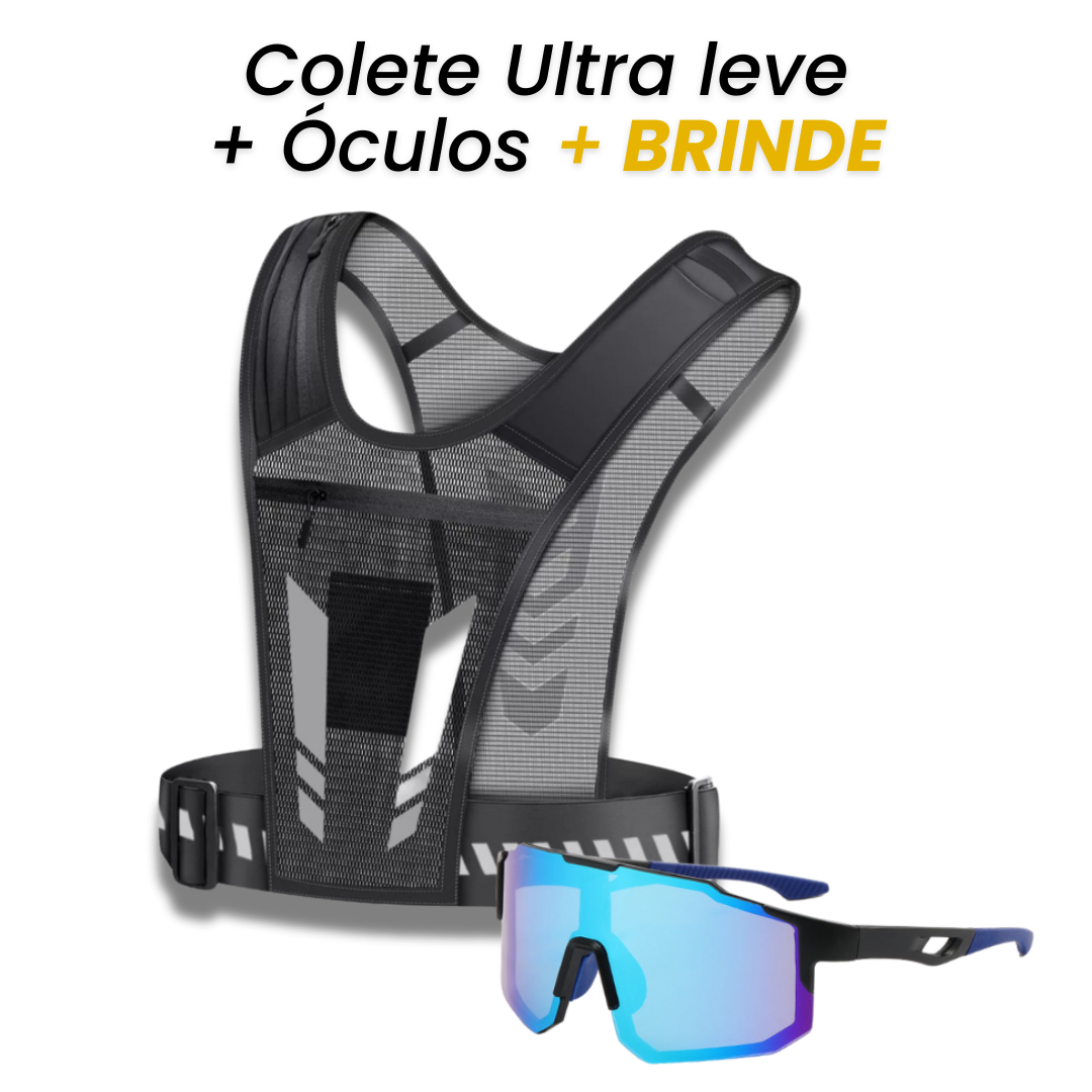 Colete Ultraleve + Óculos Esportivo UV